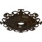 Ekena Millwork Orleans Ceiling Medallion (Fits Canopies up to 8 1/4"), 38 3/8"OD x 6 5/8"ID x 2 7/8"P, Bronze CM38OLBZS - alternate 2